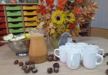 Pyszny i zdrowy sok jabłkowo-marchewkowy w wykonaniu dzieci w grupy I i III