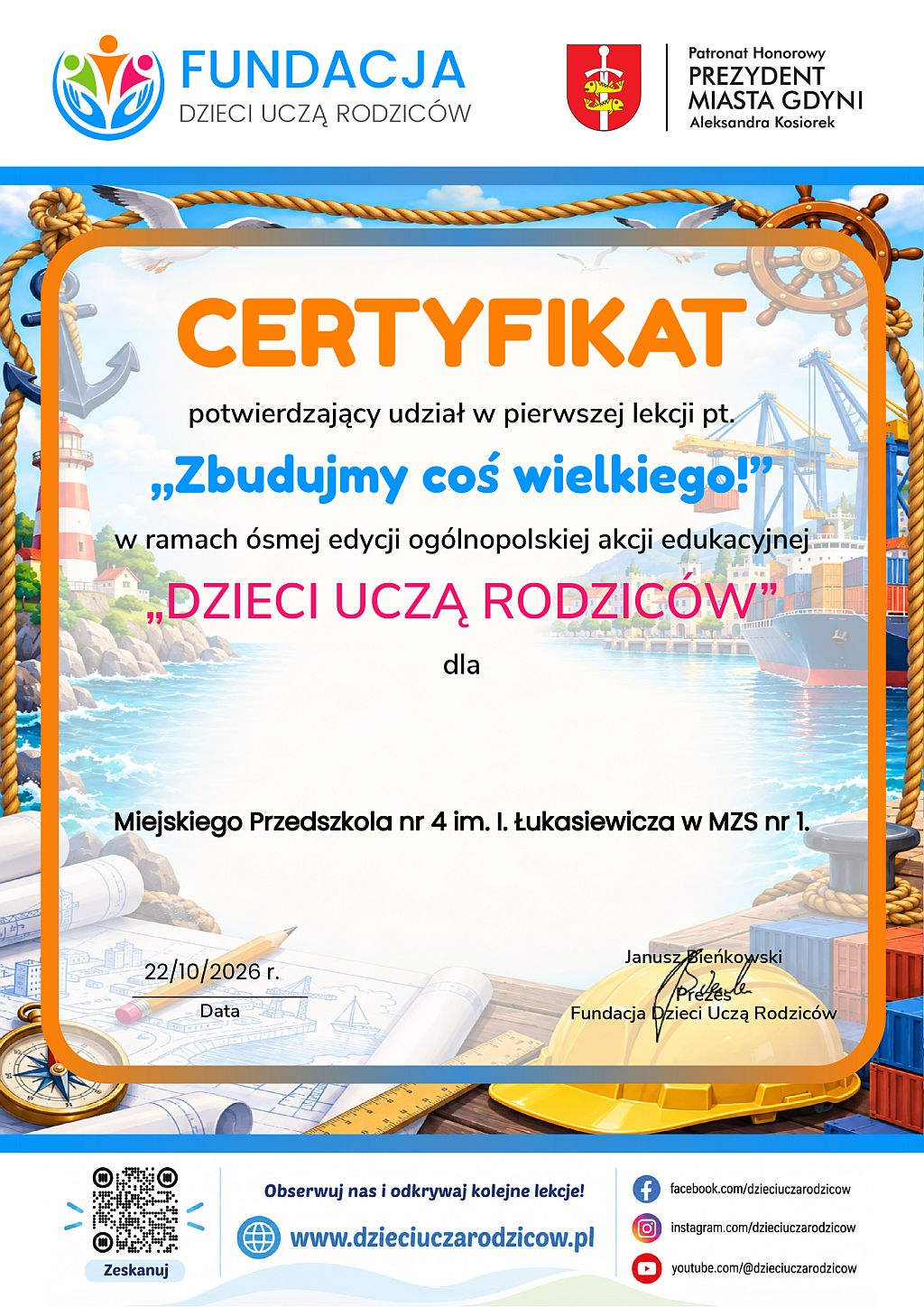 Ogólnopolska akcja edukacyjna ,,Dzieci uczą rodziców